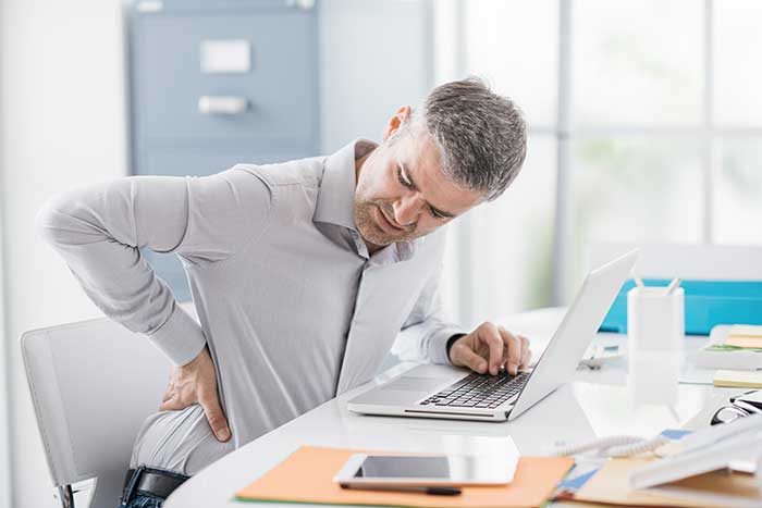 man with back pain