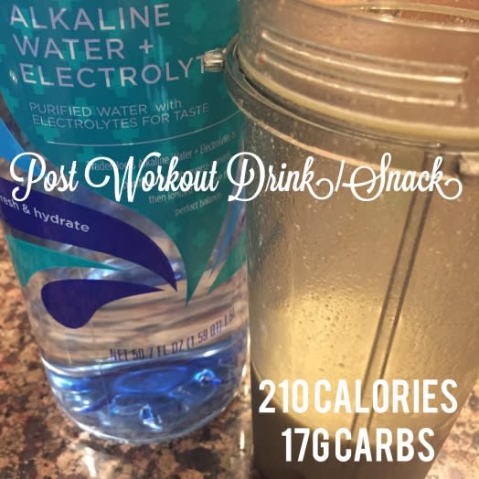 Two cans of water with calories of 210 