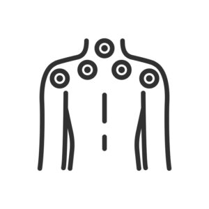 Massage therapy pin points on body