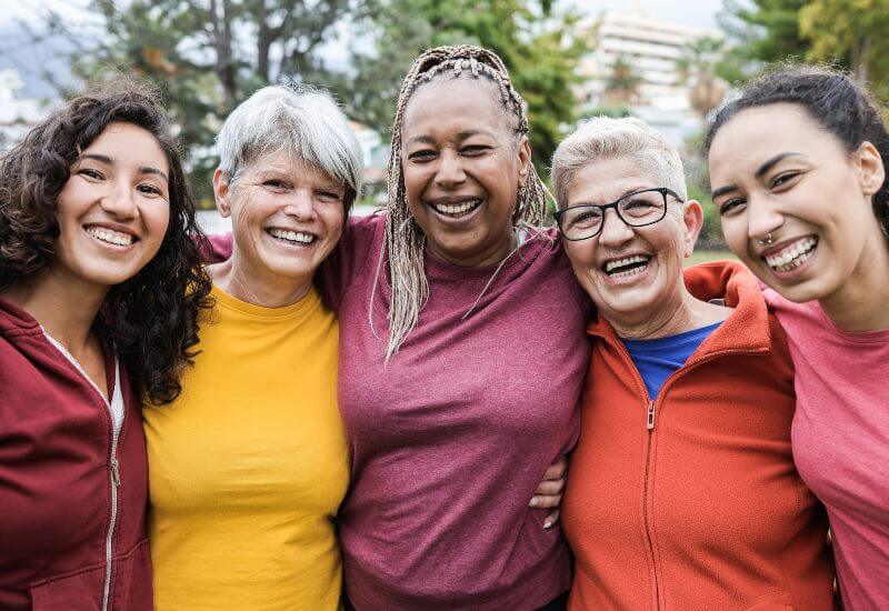 Group of happy woman